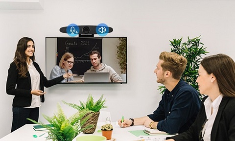 Rocware RC10 - Video Soundbar được chứng nhận Zoom Rooms